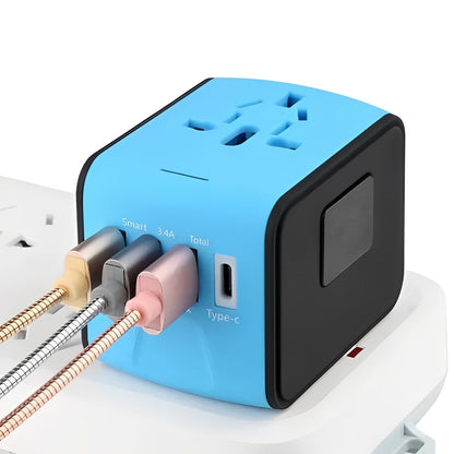 Global Travel Charger with USB Ports for All Your Devices