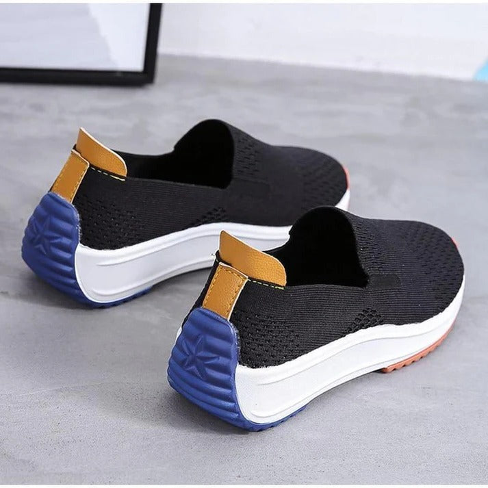 Womens Easy-On Knit Sneakers for All-Day Comfort