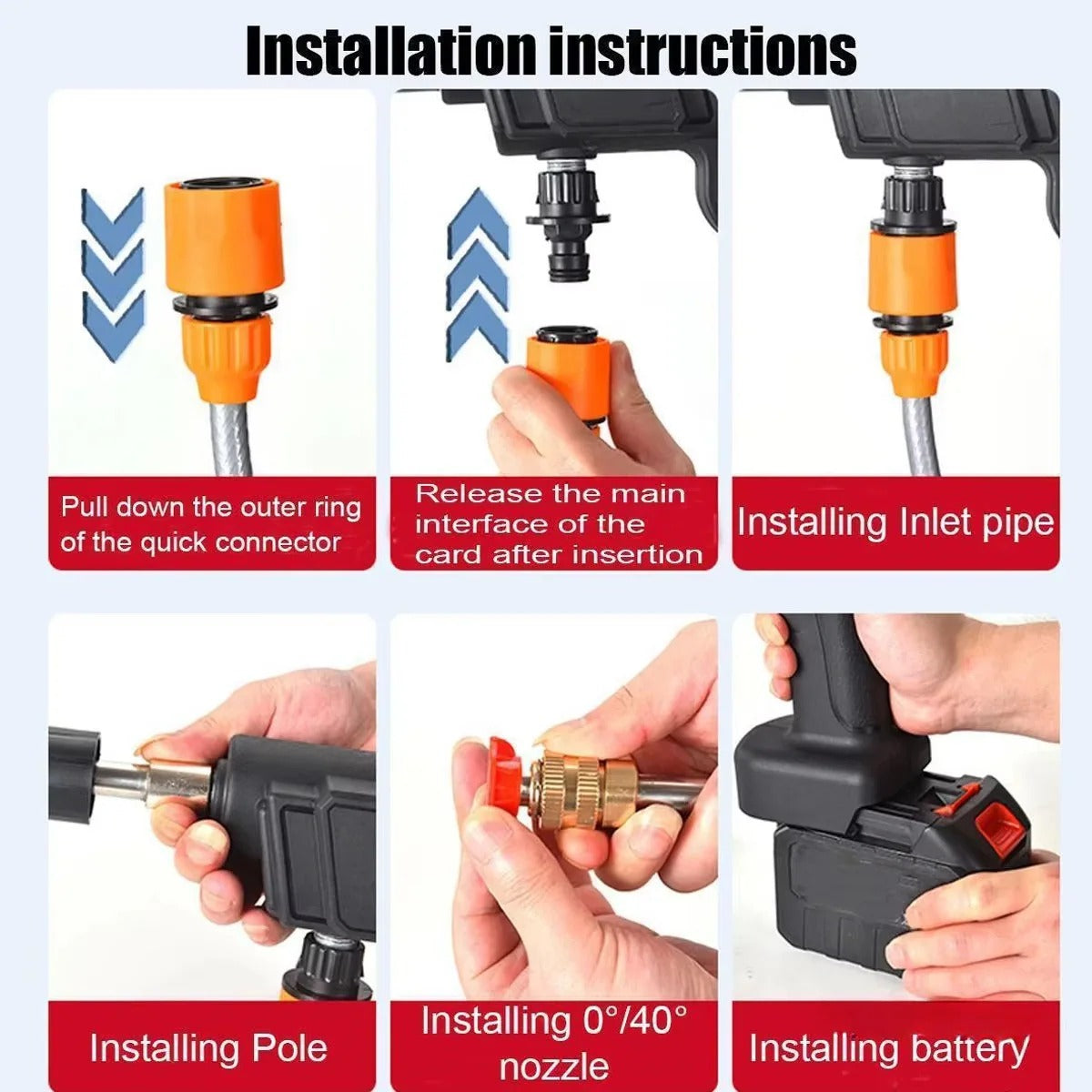 Portable Cordless High-Pressure Cleaning Wand