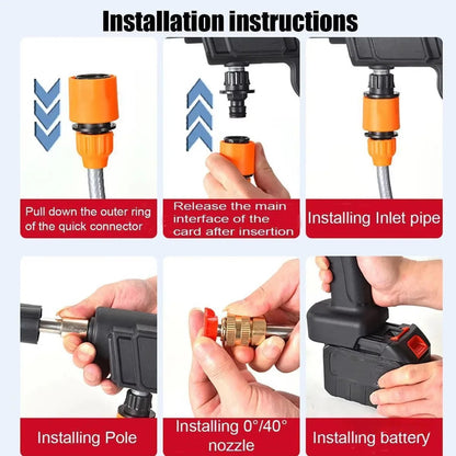 Portable Cordless High-Pressure Cleaning Wand