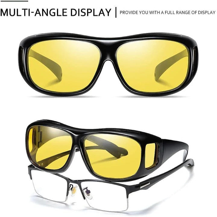 Nighttime Driving Glasses with Anti-Glare Yellow Lenses
