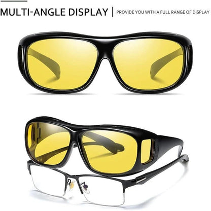 Nighttime Driving Glasses with Anti-Glare Yellow Lenses