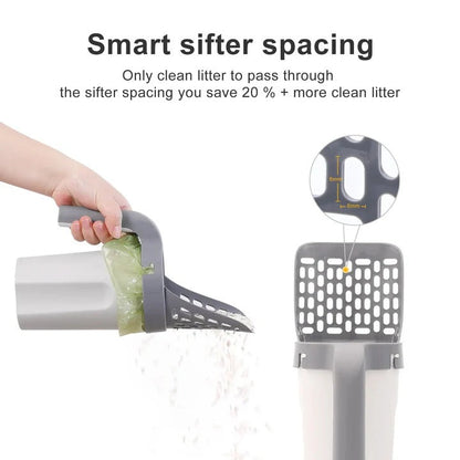 Effortless Cat Litter Cleanup Tool with Integrated Waste Bin