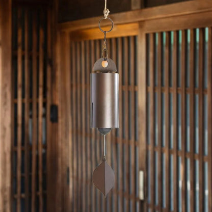 Elegant Bronze-Finished Aluminum Wind Chime for Indoors & Outdoors