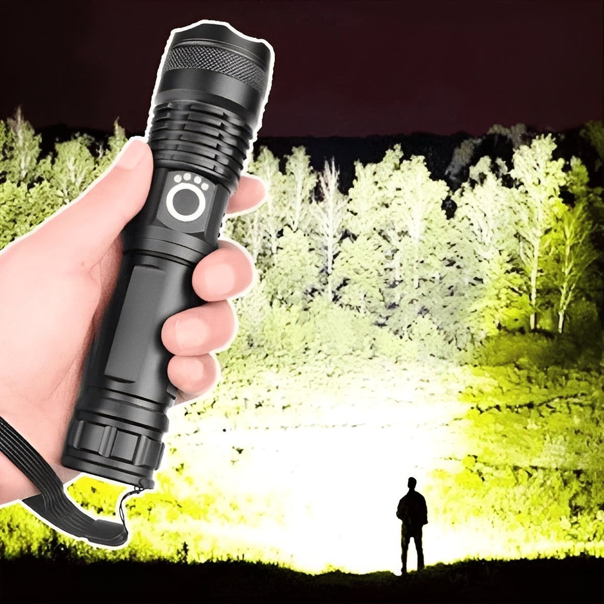 Versatile Rechargeable Torch with Zoom Functionality