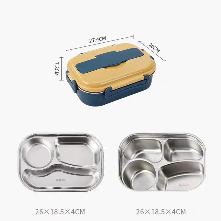 Insulated Stainless Steel Lunch Container with Compartments