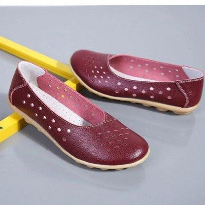 Comfortable Wide-Fit Leather Slip-On Flats for Every Occasion