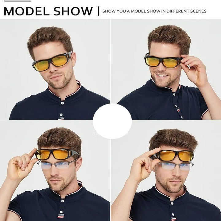 Nighttime Driving Glasses with Anti-Glare Yellow Lenses