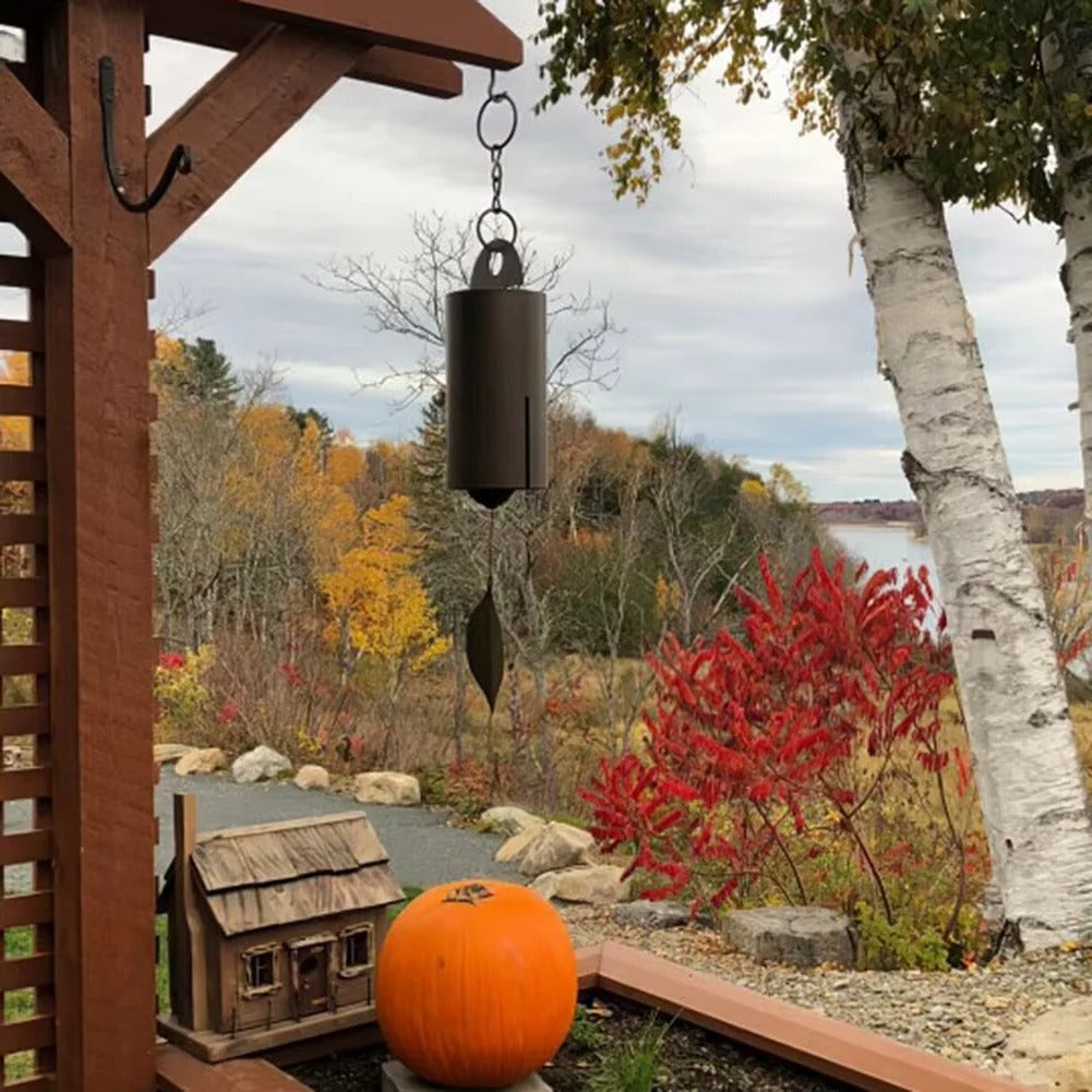 Elegant Bronze-Finished Aluminum Wind Chime for Indoors & Outdoors
