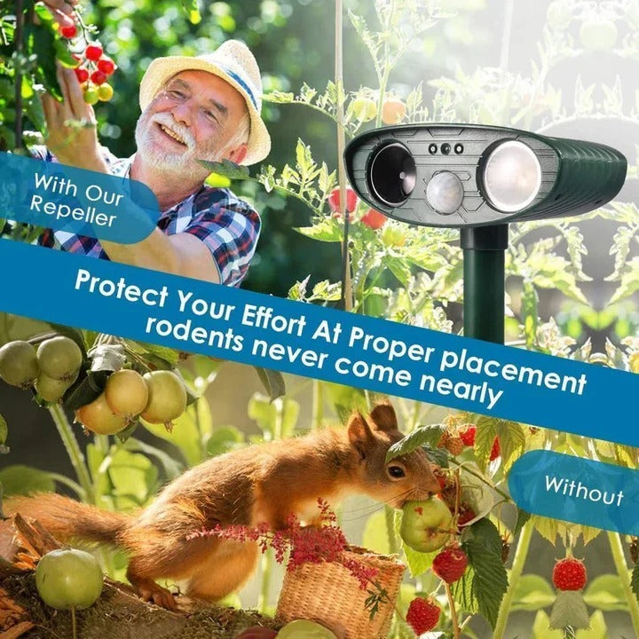 Eco-Friendly Solar Pest Repellent with Motion Detection