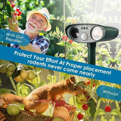 Eco-Friendly Solar Pest Repellent with Motion Detection