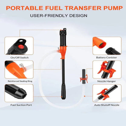Portable Battery-Operated Liquid Transfer Pump for Fuel and Water