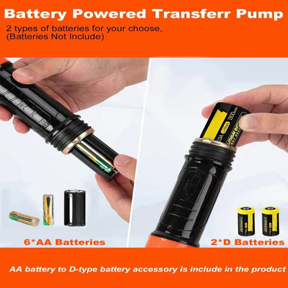 Portable Battery-Operated Liquid Transfer Pump for Fuel and Water