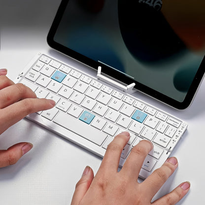 Compact Bluetooth Keyboard with Magnetic Support Stand