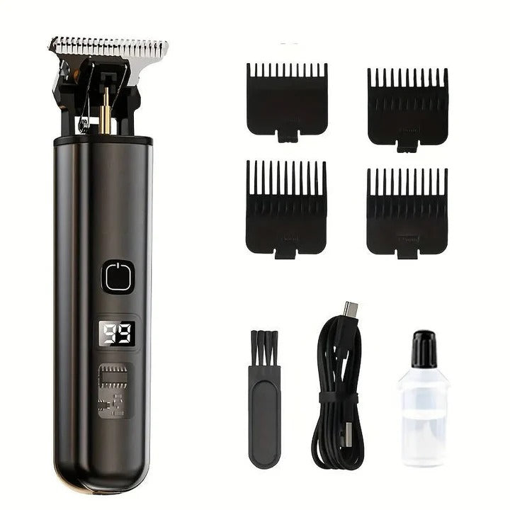 Wireless Hair Trimmers with LED Charge Indicator and 4 Comb Attachments