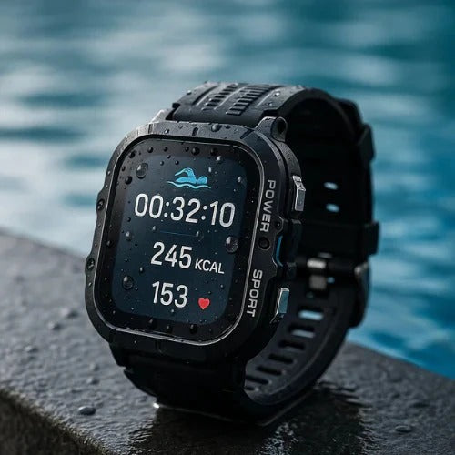 All-Weather Smart Sports Watch with Advanced Swim Tracking