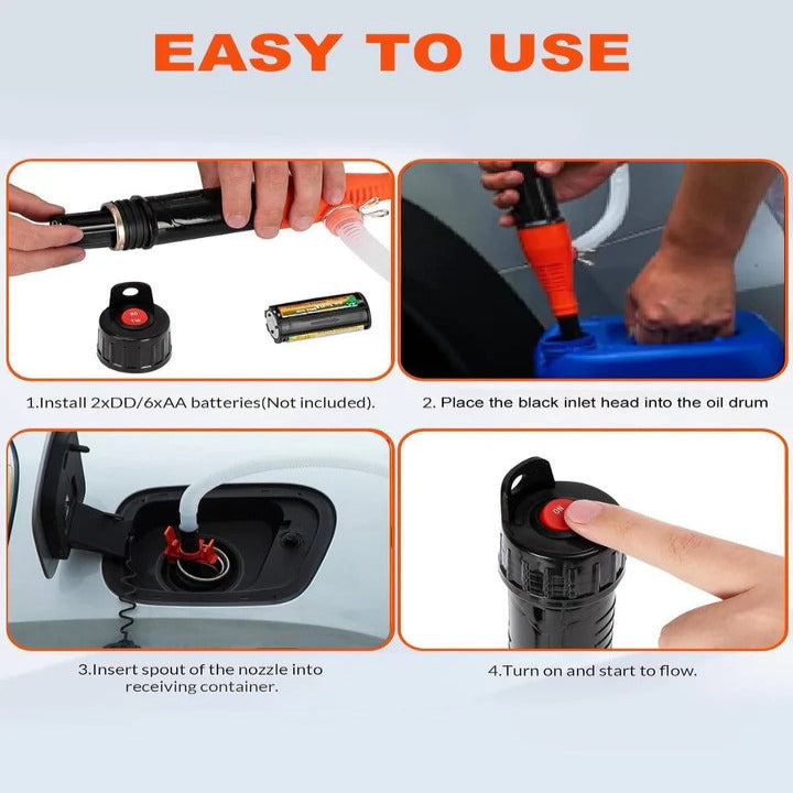 Portable Battery-Operated Liquid Transfer Pump for Fuel and Water