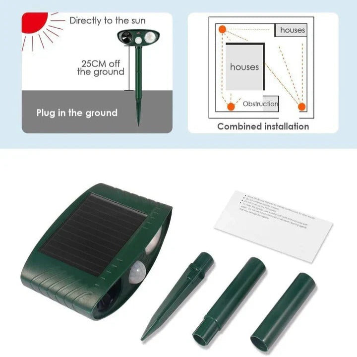 Eco-Friendly Solar Pest Repellent with Motion Detection