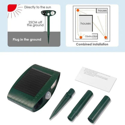 Eco-Friendly Solar Pest Repellent with Motion Detection