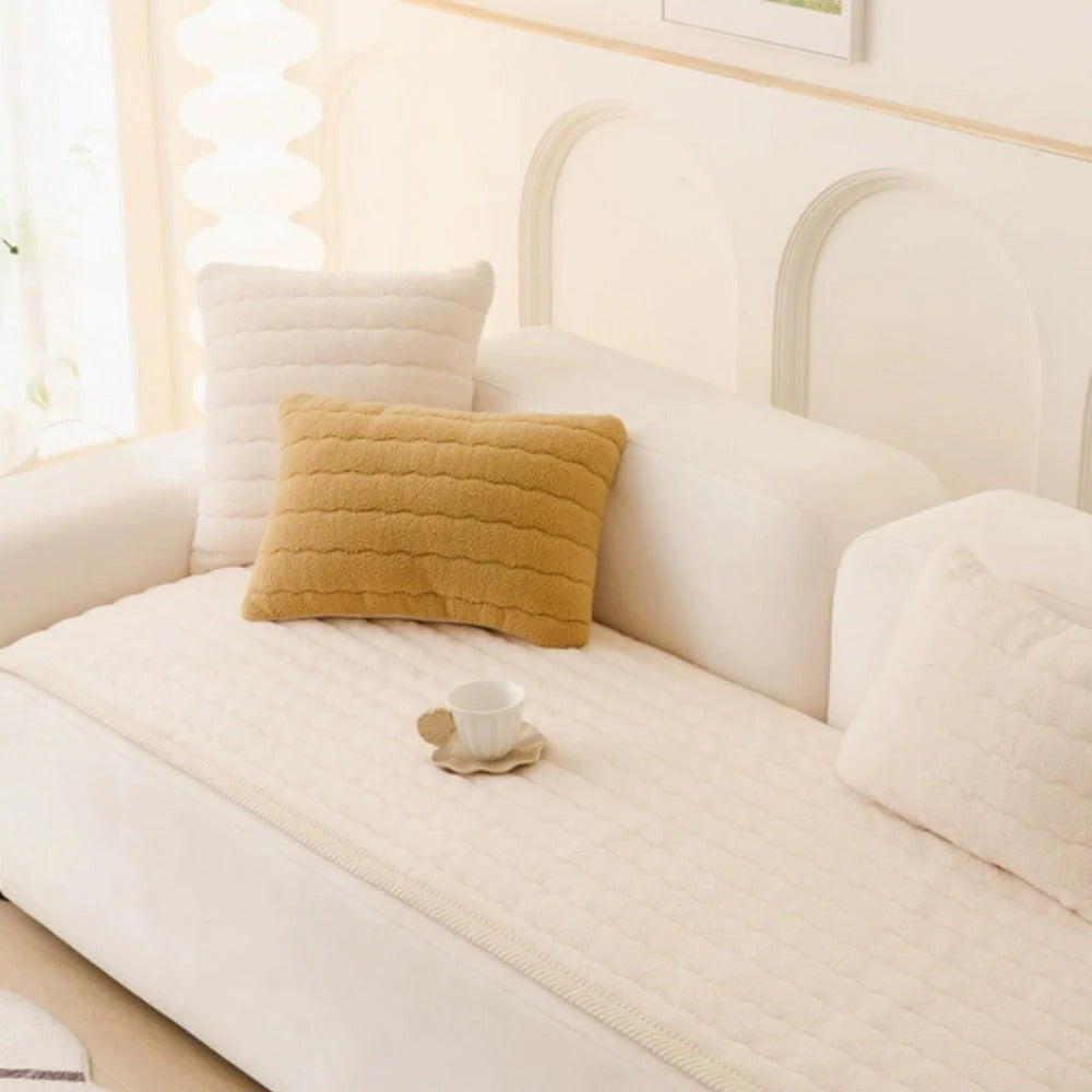 Luxurious Soft Sofa Protector with Non-Slip Backing