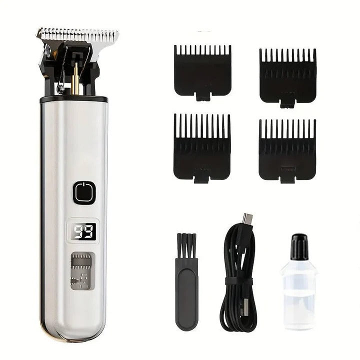 Wireless Hair Trimmers with LED Charge Indicator and 4 Comb Attachments