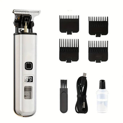 Wireless Hair Trimmers with LED Charge Indicator and 4 Comb Attachments