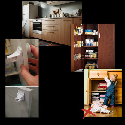 Set of 4 Discreet Childproof Magnetic Cabinet Locks