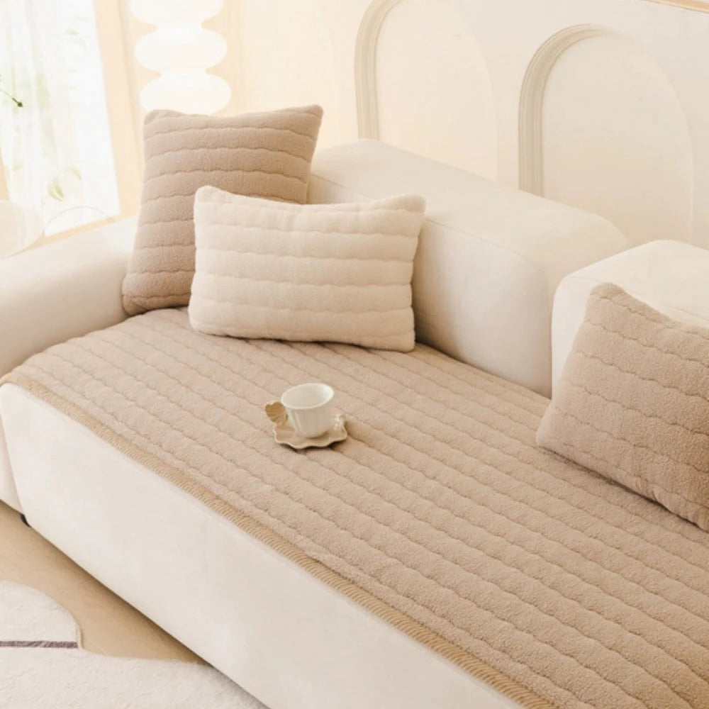 Luxurious Soft Sofa Protector with Non-Slip Backing