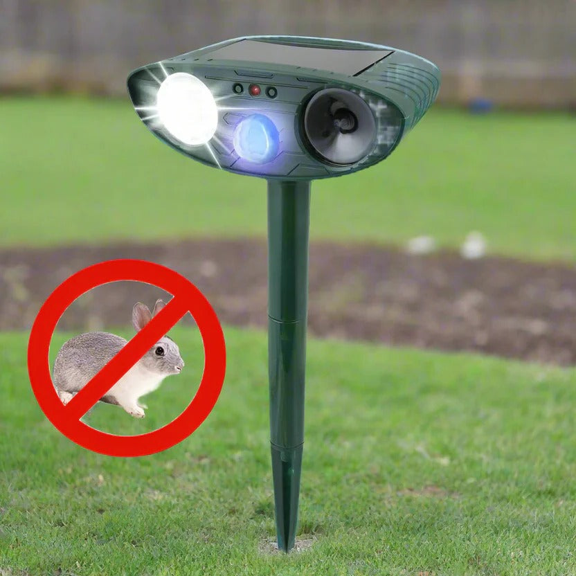 Eco-Friendly Rabbit Repellent with Solar-Powered Lights