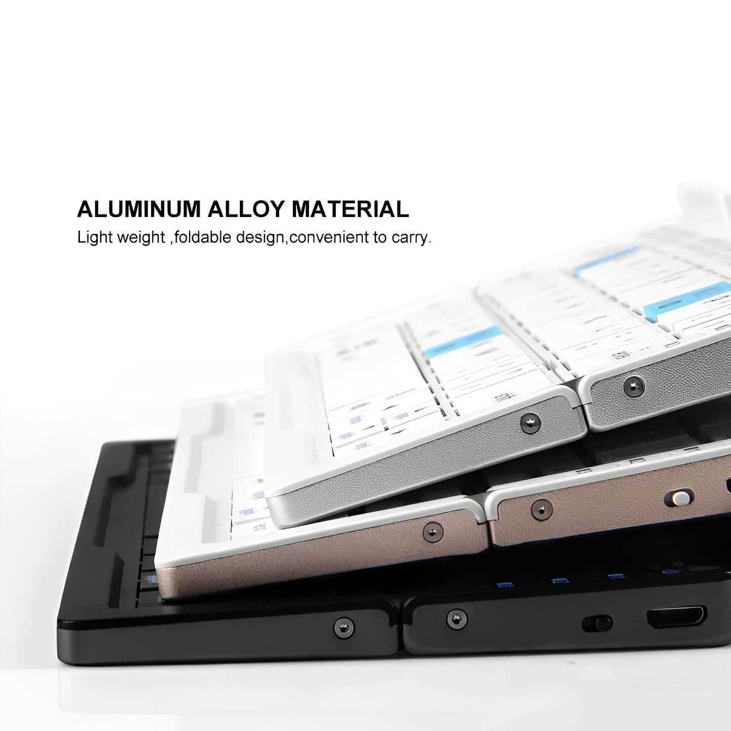 Compact Bluetooth Keyboard with Magnetic Support Stand
