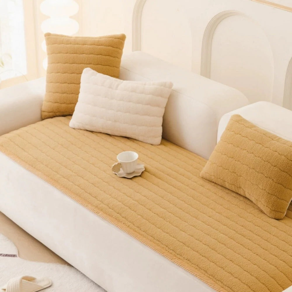 Luxurious Soft Sofa Protector with Non-Slip Backing