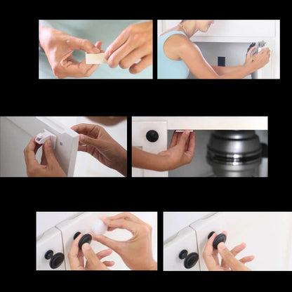Set of 4 Discreet Childproof Magnetic Cabinet Locks