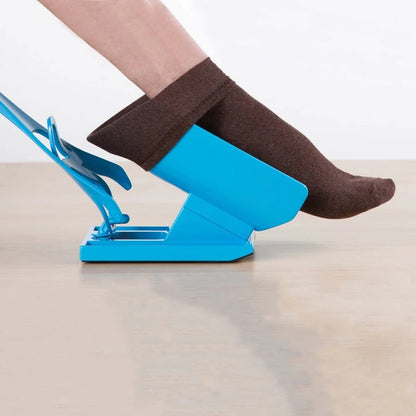 Standing Sock Assistant with Integrated Shoe Horn for Easy Use