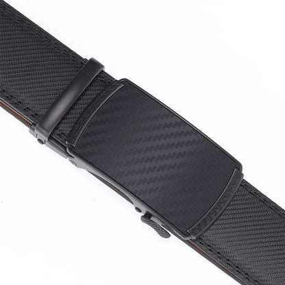 Adjustable Strap Leather Belt with Seamless Fit for Men