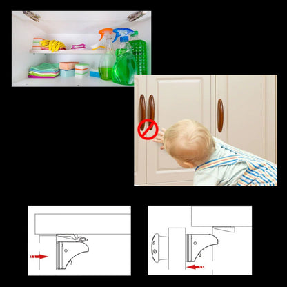 Set of 4 Discreet Childproof Magnetic Cabinet Locks