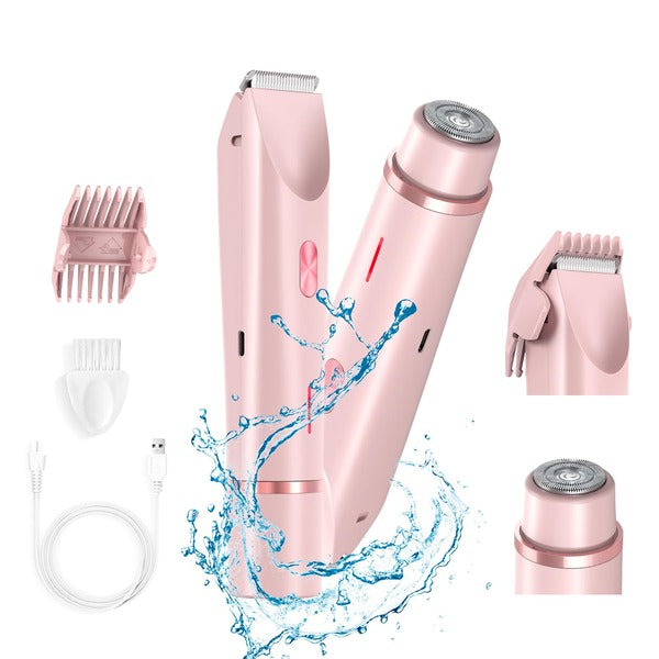 Wireless Women's Hair Removal Trimmer with Dual Attachments
