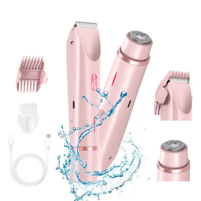 Wireless Women's Hair Removal Trimmer with Dual Attachments