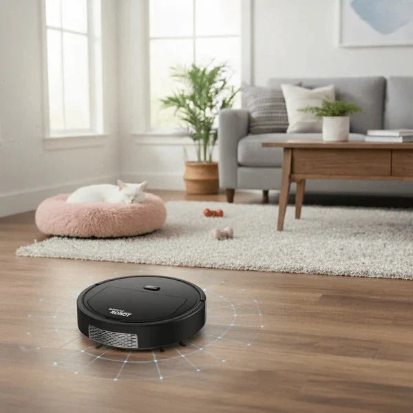 Smart Home Vacuum Robot with Advanced Filtration System