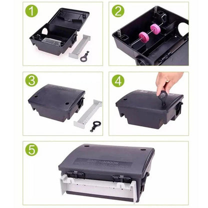 Eco-Friendly Rodent Control Station with Secure Lid and Easy Clean Design