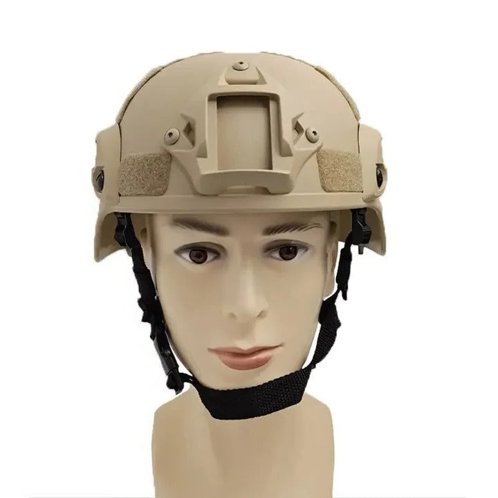 Tactical Outdoor Headgear with Adjustable Fit and Accessory Rails