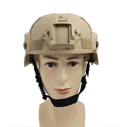 Tactical Outdoor Headgear with Adjustable Fit and Accessory Rails