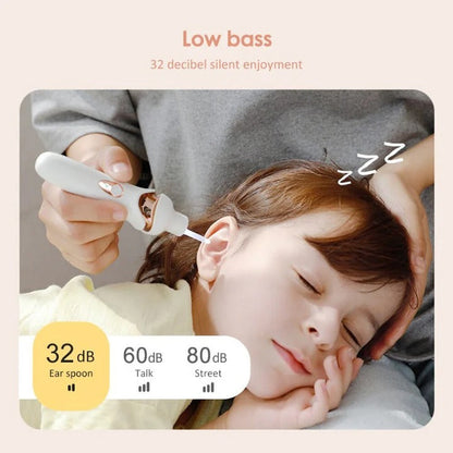 Rechargeable Ear Cleaner with Gentle Suction and Soft Tips