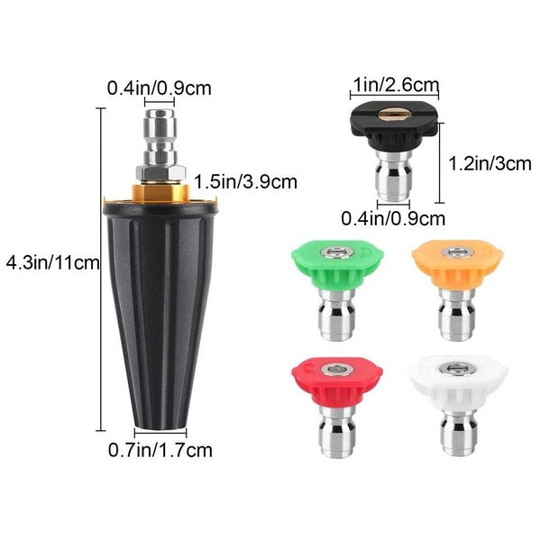 Versatile Rotating Nozzle for Power Washers with Multiple Spray Options