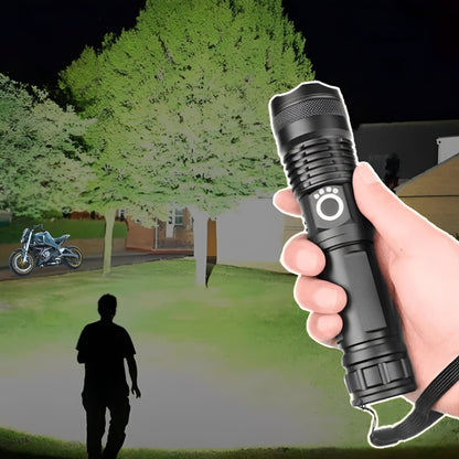 Versatile Rechargeable Torch with Zoom Functionality