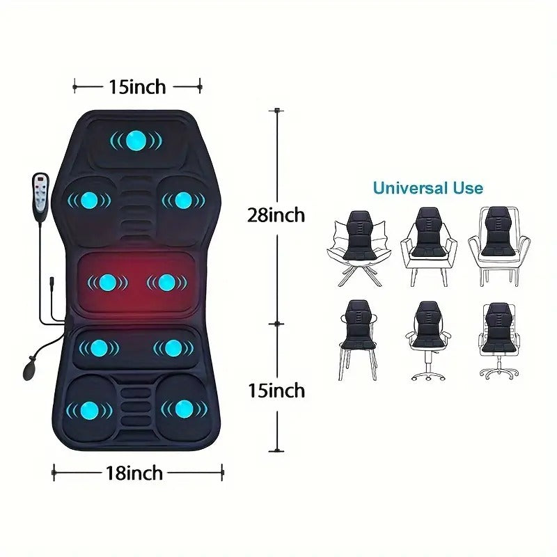 Soothing Lumbar Massager with Heat and Vibration for Ultimate Comfort