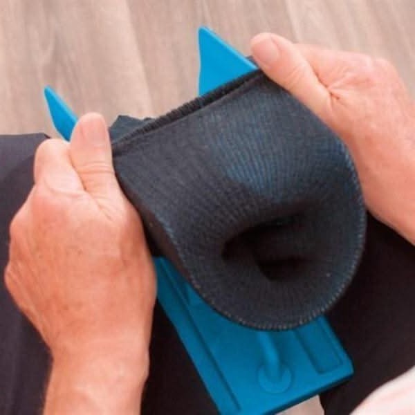 Standing Sock Assistant with Integrated Shoe Horn for Easy Use