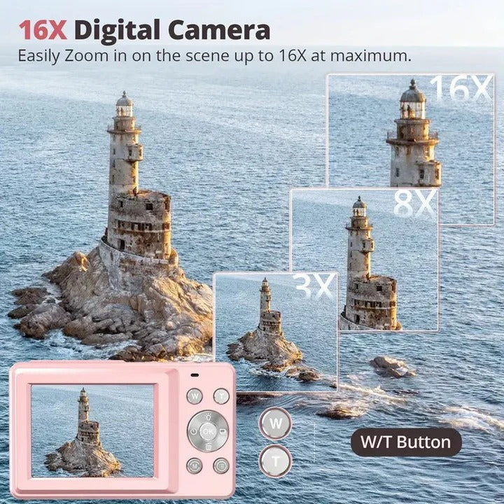 Classic Compact Digital Camera with Easy One-Touch Operation