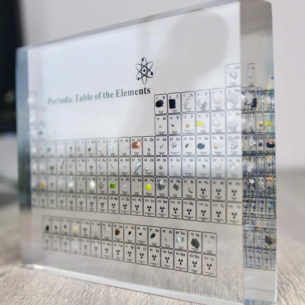 Interactive Element Display Glass Block for Chemistry Enthusiasts