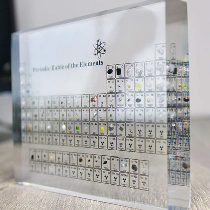 Interactive Element Display Glass Block for Chemistry Enthusiasts