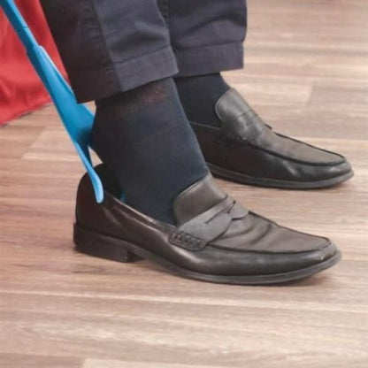 Standing Sock Assistant with Integrated Shoe Horn for Easy Use